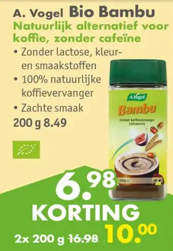 Gezond & Wel A. Vogel Bio Bambu aanbieding