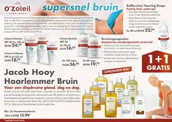 Gezond & Wel O'Zoleil SUNSCREEN en Jacob Hooy Haarlemmer Bruin aanbieding