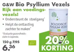 Gezond & Wel G&W Bio Psyllium Vezels aanbieding