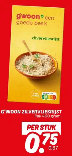 Dekamarkt G'woon zilvervliesrijst aanbieding