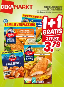 Dekamarkt Iglo klassiekers of fish cuisine aanbieding