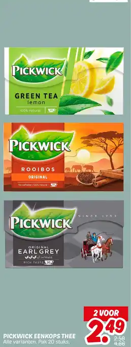 Dekamarkt Pickwick eenkops thee aanbieding
