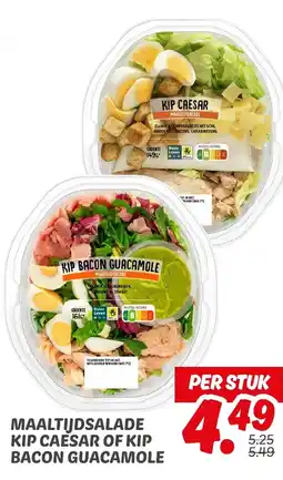 Dekamarkt Maaltijdsalade kip caesar of kip bacon guacamole aanbieding