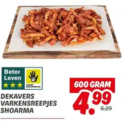 Dekamarkt Dekavers varkensreepjes shoarma aanbieding
