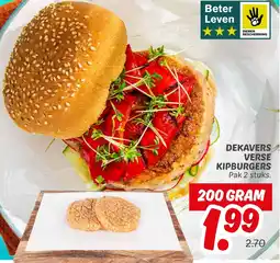 Dekamarkt Dekavers verse kipburgers aanbieding