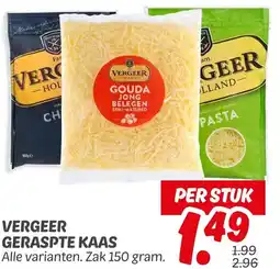 Dekamarkt Vergeer geraspte kaas aanbieding