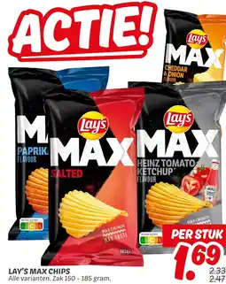Dekamarkt Lay's max chips aanbieding