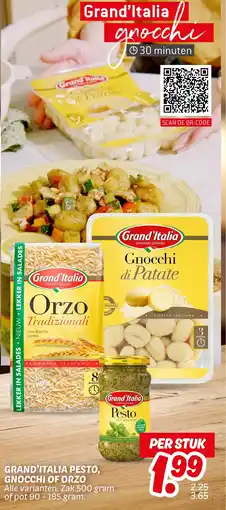 Dekamarkt Grand'italia pesto, gnocchi of orzo aanbieding