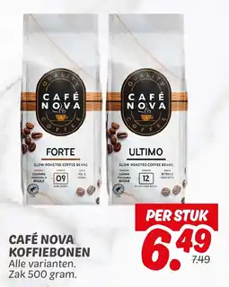 Dekamarkt Café nova koffiebonen aanbieding