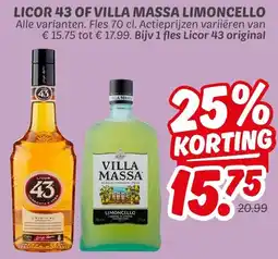 Dekamarkt Licor 43 of villa massa limoncello aanbieding