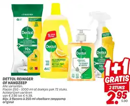 Dekamarkt Dettol reiniger of handzeep aanbieding