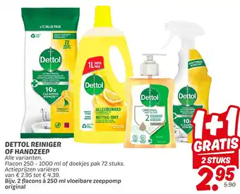 Dekamarkt Dettol reiniger of handzeep aanbieding
