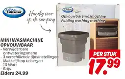 Dekamarkt Mini wasmachine opvouwbaar aanbieding