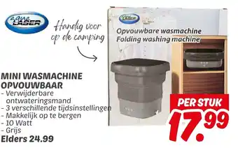 Dekamarkt Mini wasmachine opvouwbaar aanbieding