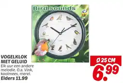 Dekamarkt Vogelklok met geluid aanbieding