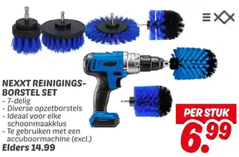 Dekamarkt Nexxt reinigings borstel set aanbieding