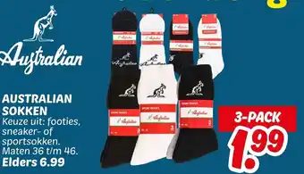 Dekamarkt Australian sokken aanbieding