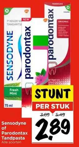 Vomar Voordeelmarkt Sensodyne of Parodontax Tandpasta aanbieding