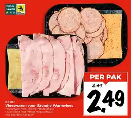 Vomar Voordeelmarkt Vleeswaren voor Broodje Warmvlees aanbieding