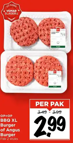 Vomar Voordeelmarkt BBQ XL Burger of Angus Burger aanbieding