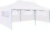 Bol.com vidaXL - Partytent - pop-up - met - zijwanden - 3x6 - m - staal - wit aanbieding