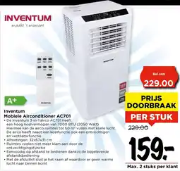 Vomar Voordeelmarkt Inventum Mobiele Airconditioner AC701 aanbieding