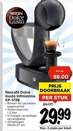 Vomar Voordeelmarkt Nescafé Dolce Gusto Infinissima KP-173B aanbieding