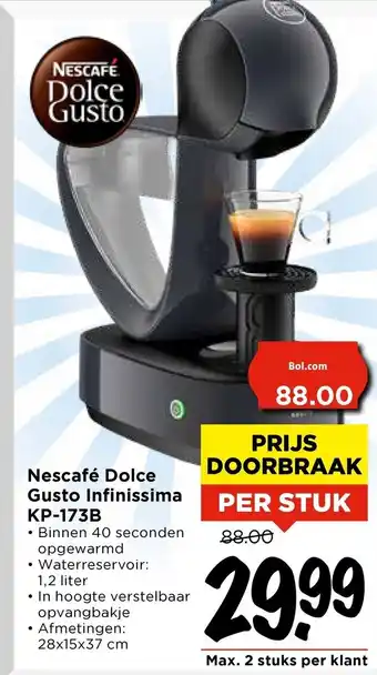 Vomar Voordeelmarkt Nescafé Dolce Gusto Infinissima KP-173B aanbieding