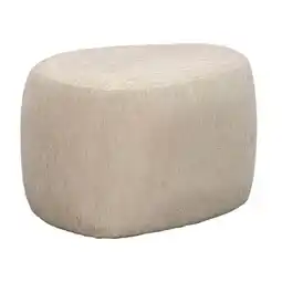 Leen Bakker Poef Kacy - beige - 38x60x48 cm aanbieding