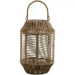 Leen Bakker Solar lantaarn Caro - naturel - 26xØ16 cm aanbieding
