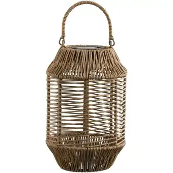 Leen Bakker Solar lantaarn Caro - naturel - 26xØ16 cm aanbieding