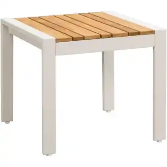 Leen Bakker Bijzettafel Biarritz - zand/naturel - 45x50x50 cm aanbieding