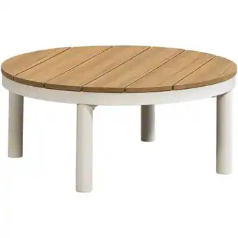 Leen Bakker Tuintafel Soulac - zand - 31,5x75x75 cm aanbieding