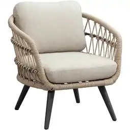 Leen Bakker Loungestoel Dakota - zand - 72,5x74x79 cm aanbieding
