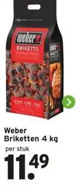 GAMMA Weber Briketten 4 kg per stuk aanbieding