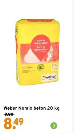 GAMMA Weber Nomix beton 20 kg aanbieding