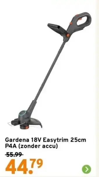 GAMMA Gardena 18V Easytrim 25cm P4A aanbieding