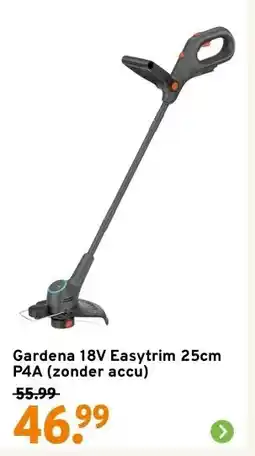 GAMMA Gardena 18V Easytrim 25cm P4A (zonder accu) aanbieding