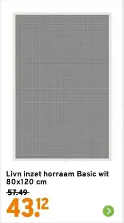 GAMMA Livn inzet horraam Basic wit aanbieding