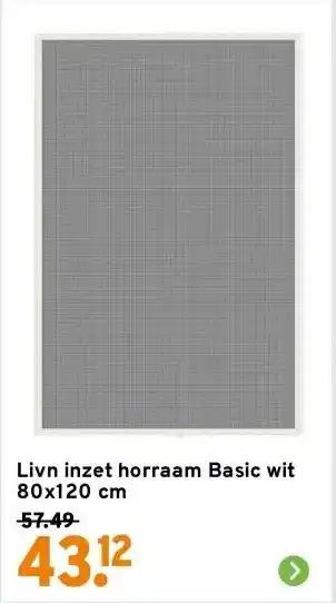 GAMMA Livn inzet horraam Basic wit aanbieding