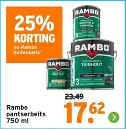 GAMMA 25% KORTING op Rambo buitenbeits¹ aanbieding