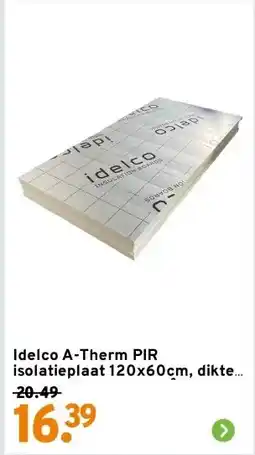 GAMMA Idelco A-Therm PIR isolatieplaat 120x60cm, dikte 10 cm (Rd 4.5) 0,72m² aanbieding