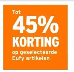 GAMMA 45% KORTING op geselecteerde Eufy artikelen aanbieding
