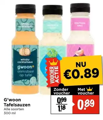 Vomar Voordeelmarkt G'woon Tafelsauzen aanbieding