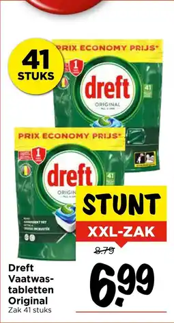 Vomar Voordeelmarkt Dreft Vaatwas tabletten Original aanbieding