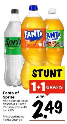 Vomar Voordeelmarkt Fanta of Sprite aanbieding