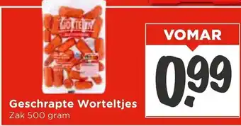 Vomar Voordeelmarkt Geschrapte Worteltjes aanbieding