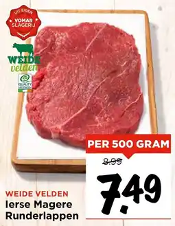 Vomar Voordeelmarkt lerse Magere Runderlappen aanbieding