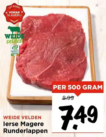 Vomar Voordeelmarkt lerse Magere Runderlappen aanbieding