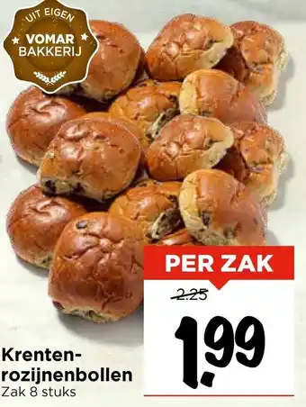 Vomar Voordeelmarkt Krenten rozijnenbollen aanbieding